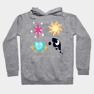 My little Pony - The Four Princesses of Equestria Cutie Mark Hoodie